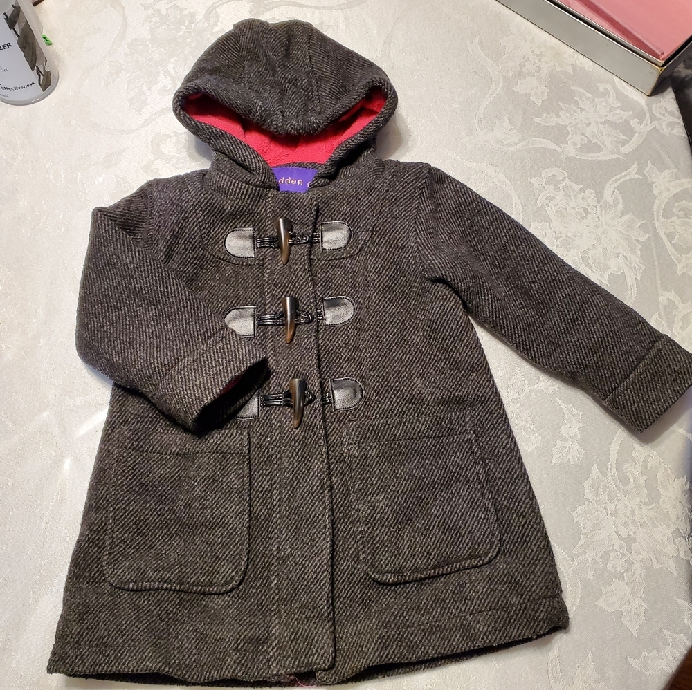 Madden Girl Gray Coat with hood Size 3T